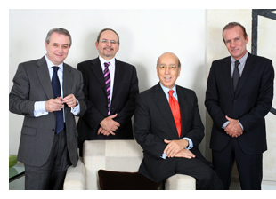 Manuel Mart�n, socio director de G�mez-Acebo & Pombo; Jorge Santiago Neves, nuevo socio de G�mez-Acebo & Pombo; Fernando Pombo, presidente de G�mez-Acebo & Pombo y Albano Sarmento, nuevo socio de G�mez-Acebo & Pombo
