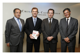 Javier Cremades, Alcalde de Buenos Aires, Mauricio Macri, junto con el Ministro de Desarrollo Econ�mico de la Ciudad Aut�noma de Buenos Aires, Francisco Cabrera,