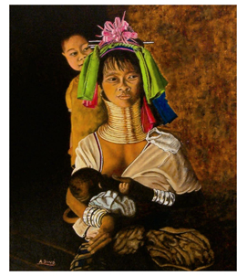 Ana Dav� presenta una exposici�n de pintura en el Colegio de Abogados de M�laga