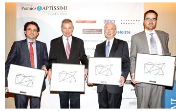Inditex, Fernando Pombo, El Tribunal de Justicia de la UE y Barry Carter recogen los IV Premios Apt�ssimi