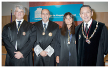 Flor Carrasco y Salvador Gonz�lez, Medallas de Honor del Colegio de Abogados de M�laga