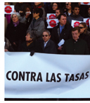 Josefa Garc�a Lorente, candidata al decanato del ICAM, se manifiesta junto al resto de abogados en contra del proyecto de Ley de Tasas Judiciales 