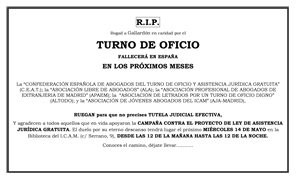 Asociaciones del Turno de Oficio convocan un encierro para el d�a 14