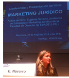 ugenia Navarro presenta su libro �Marketing Jur�dico� en ESADE Barcelona