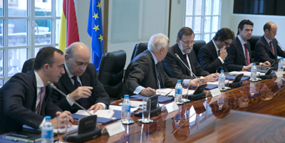 Reunión del Consejo de Seguridad Nacional en La Moncloa y presidido por el presidente del Gobierno