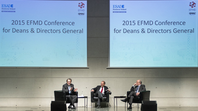 Javier Solana y Joaqu�n Almunia coinciden en ESADE en que �debemos ense�ar a los futuros l�deres a ser globales�