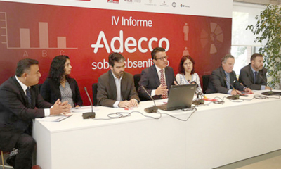 IV Informe Adecco : Por primera vez en seis a�os, repunta la tasa de absentismo laboral en Espa�a: sube al 4,4%
