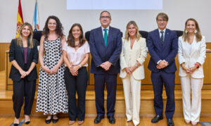 Nereida María Canosa Domínguez, Concelleira de Benestar Social, Participación e Igualdade, Cristina González Maseda, Responsable Young de WLW Galicia, Inés Rey García, Alcaldesa de A Coruña, Ignacio Picatoste Sueiras, Presidente del Tribunal Superior de Xustiza de Galicia, Carolina González Chas, Responsable de WLW Galicia y socia de AYAN, . Miguel Corgos López-Prado, Conselleiro de Facenda e Administración Pública y María M. Pardo de Vera, Vocal de la junta directiva de WLW y socia de CECA MAGÁN