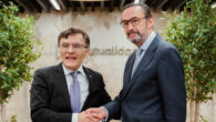 Alberto Durán López, vicepresidente ejecutivo de Fundación ONCE, y Enrique Sanz Fernández-Lomana, presidente de Fundación Mutualidad