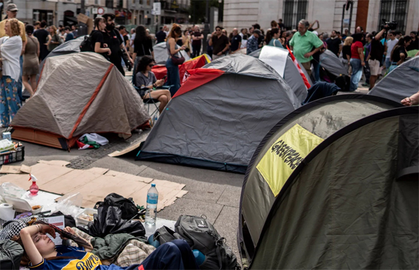 protesta en la Puerta del Sol
