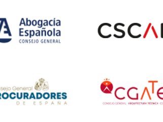 Consejo General de Procuradores de España, junto a las instituciones representantes de Abogacía, Arquitectos y Arquitectos Técnicos